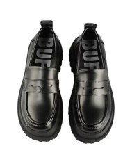 Mocassino Donna Buffalo Slip On Pluto Loafer Vegan Box nero