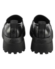 Mocassino Donna Buffalo Slip On Pluto Loafer Vegan Box nero