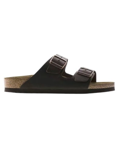 Sandalo Uomo Unisex Birkenstock Arizona BS Doppia Fascia Pelle Nabuck Oliata Habana