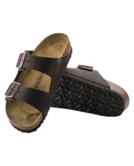 Sandalo Uomo Unisex Birkenstock Arizona BS Doppia Fascia Pelle Nabuck Oliata Habana