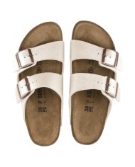 Sandalo Donna Birkenstock Unisex Arizona Birko Flor BS Graceful Pearl White