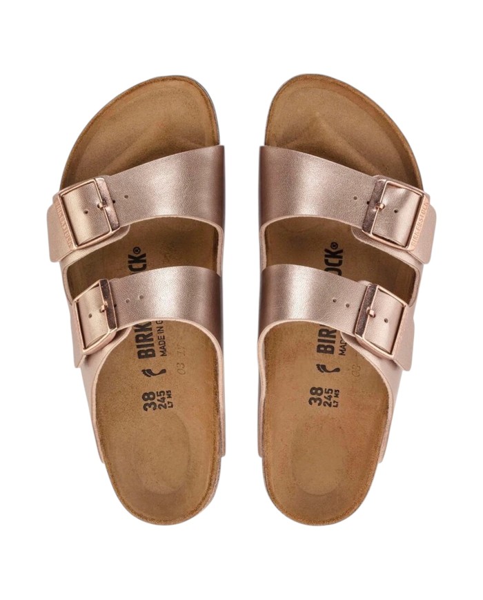 Sandalo Donna Birkenstock Arizona BS Birko Flor Copper Rame