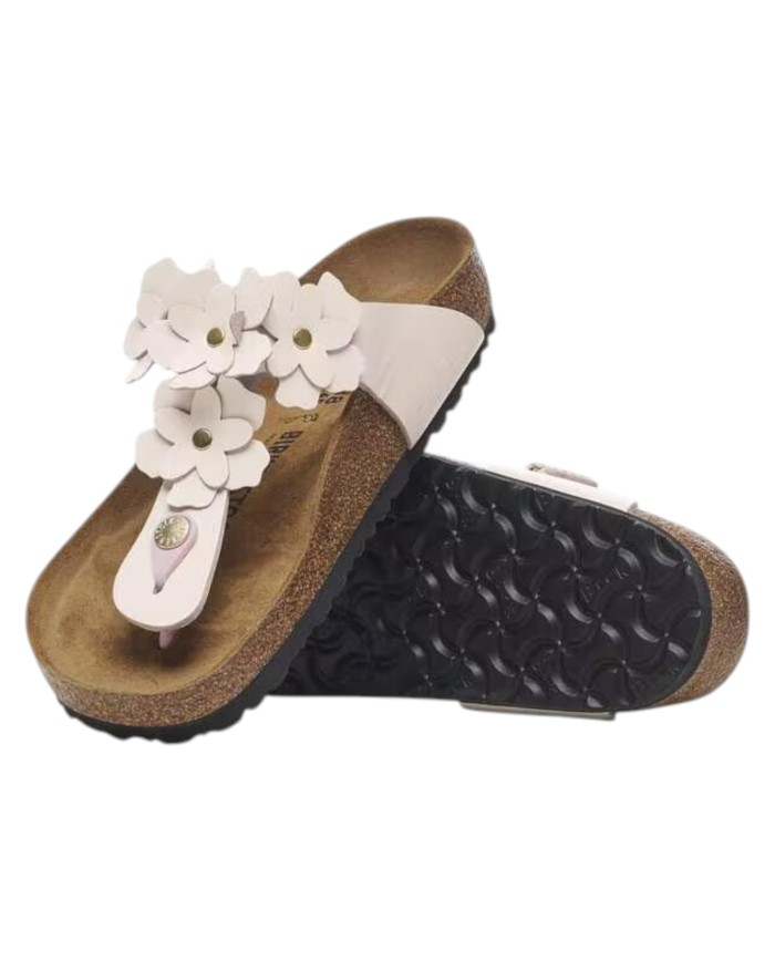 Sandalo Infradito Donna Birkenstock Gizeh Flower Embellishment Light Rose