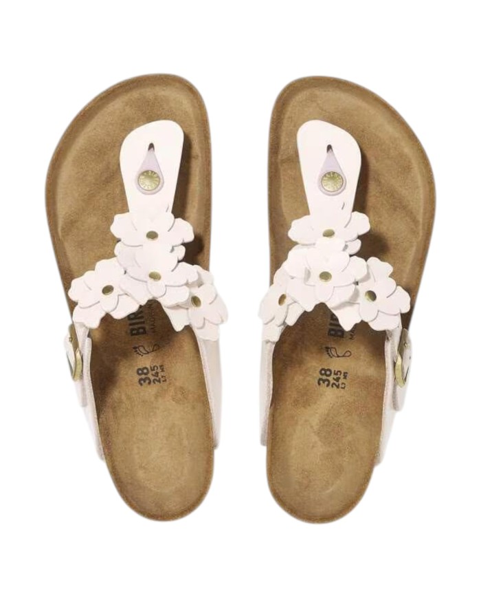Sandalo Infradito Donna Birkenstock Gizeh Flower Embellishment Light Rose