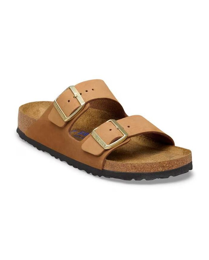 Sandalo Donna Birkenstock Arizona Plantare morbido Leather Nabuk Oliata Montone
