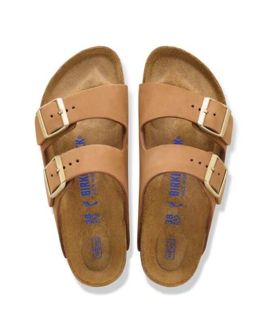 Sandalo Donna Birkenstock Arizona Plantare morbido Leather Nabuk Oliata Montone