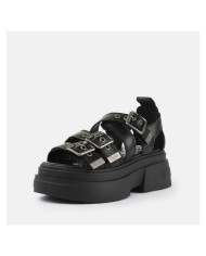 Sandalo Donna Buffalo Bolt SND Buckle Vegan nappa Black
