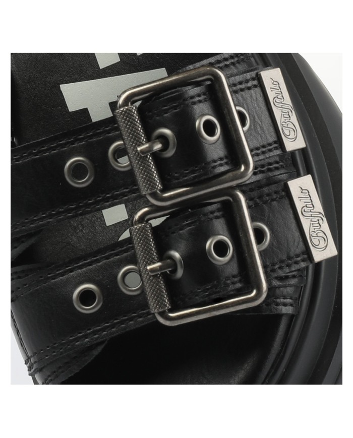 Sandalo Donna Buffalo Bolt SND Buckle Vegan nappa Black