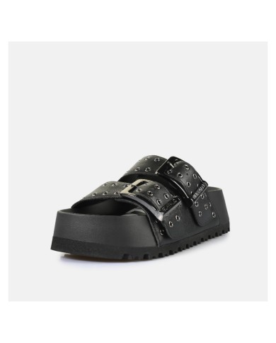 Sandalo Donna Buffalo Sabot Jane Are Riv Vegan Nappa Black