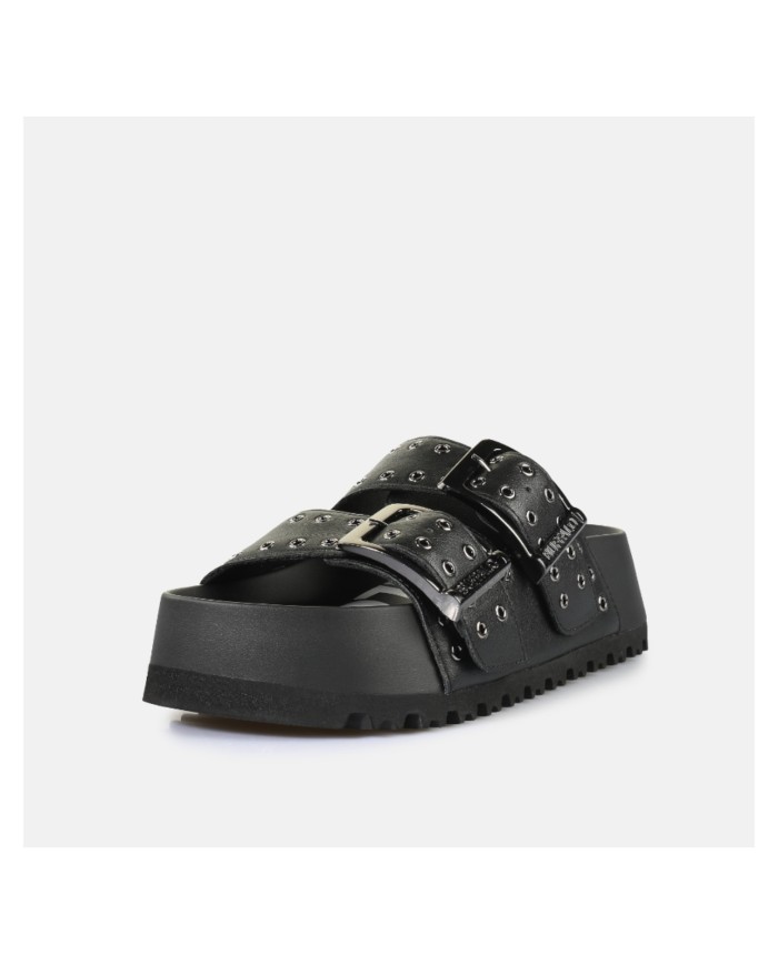 Sandalo Donna Buffalo Sabot Jane Are Riv Vegan Nappa Black