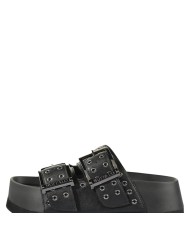 Sandalo Donna Buffalo Sabot Jane Are Riv Vegan Nappa Black