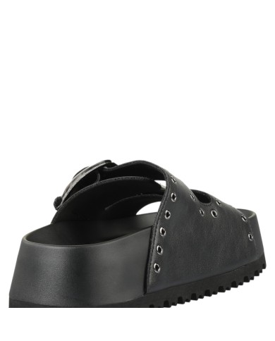 Sandalo Donna Buffalo Sabot Jane Are Riv Vegan Nappa Black