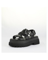 Sandalo Donna Buffalo Pluto Fisher Vegan Nappa Black