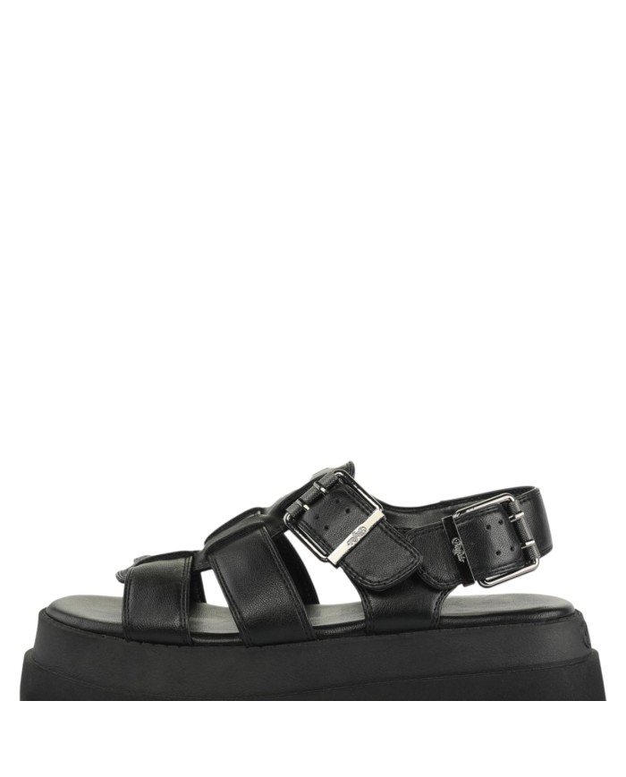 Sandalo Donna Buffalo Pluto Fisher Vegan Nappa Black