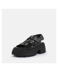 Sandalo Donna Buffalo Vega Athena Buckle Vegan Nappa Black