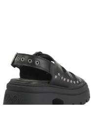 Sandalo Donna Buffalo Vega Athena Buckle Vegan Nappa Black