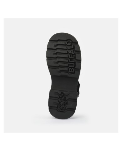 Sandalo Donna Buffalo Vega Athena Buckle Vegan Nappa Black