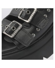 Sandalo Donna Buffalo Vega Athena Buckle Vegan Nappa Black