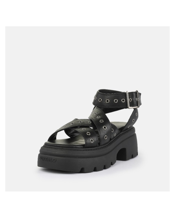 Sandalo Donna Buffalo Vega Miss Riv Vegan nappa Black