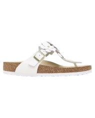 Sandalo Infradito Donna Birkenstock Gizeh Flower Embellishment White