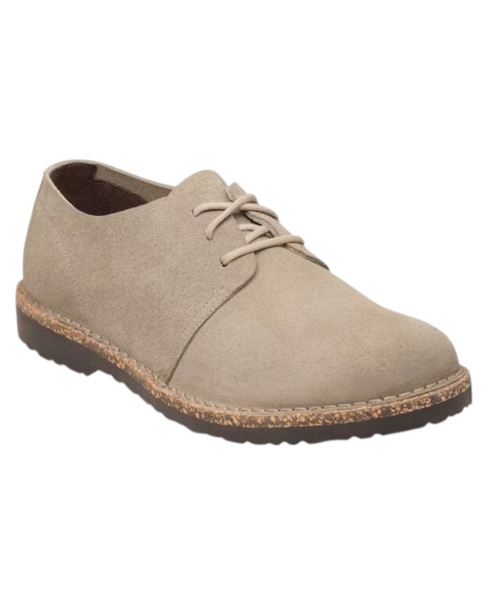 Scarpa Uomo Unisex Donna Stringata Uppsala Low Pelle Scamosciata Taupe