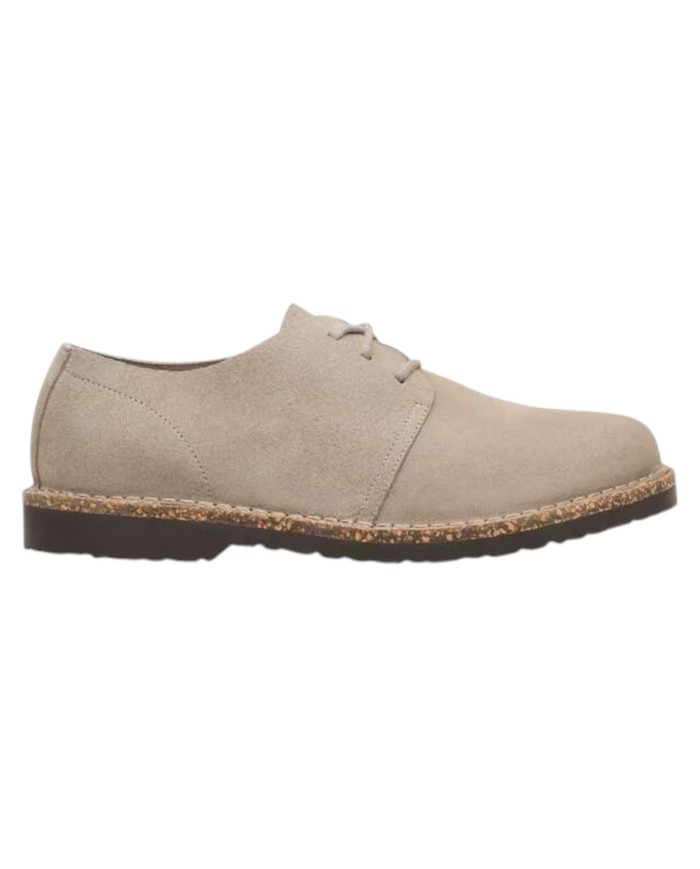 Scarpa Uomo Unisex Donna Stringata Uppsala Low Pelle Scamosciata Taupe