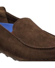Scarpa Uomo Mocassino Utti Slip On Pelle Scamosciata Carafe Brown