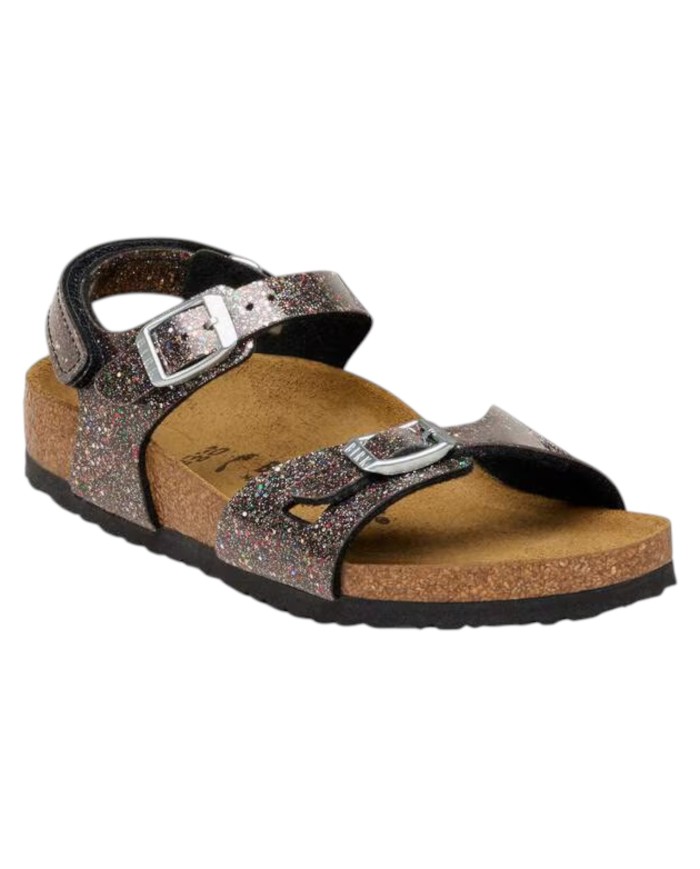 Sandalo Bambina Birkenstock Rio As Kids Cosmic Sparkle Black Multi