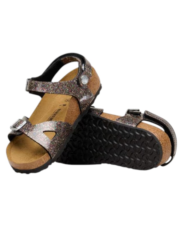 Sandalo Bambina Birkenstock Rio As Kids Cosmic Sparkle Black Multi