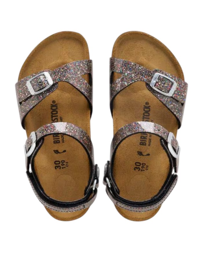 Sandalo Bambina Birkenstock Rio As Kids Cosmic Sparkle Black Multi