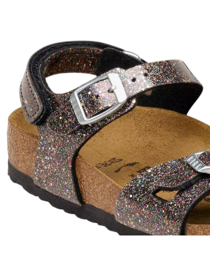 Sandalo Bambina Birkenstock Rio As Kids Cosmic Sparkle Black Multi