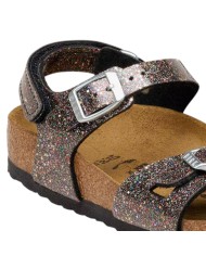 Sandalo Bambina Birkenstock Rio As Kids Cosmic Sparkle Black Multi