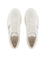 Sneakers Uomo Armani Exchange AX Stripes Logo Leather White