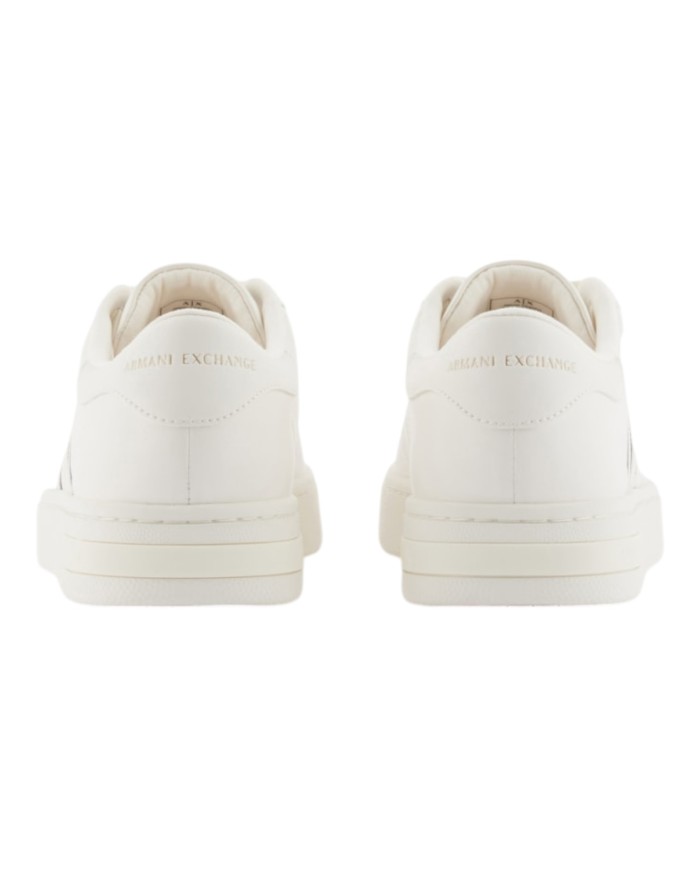 Sneakers Uomo Armani Exchange AX Stripes Logo Leather White
