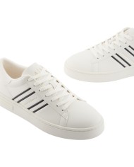 Sneakers Uomo Armani Exchange AX Stripes Logo Leather White