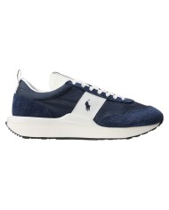 Sneaker Uomo Ralph Lauren Train 89 in Camoscio e Oxford Navy White