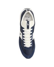 Sneaker Uomo Ralph Lauren Train 89 in Camoscio e Oxford Navy White