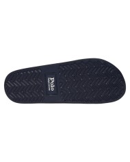 Ciabatta Uomo Ralph Lauren Pony Logo Polo Slide in Eva Navy /White