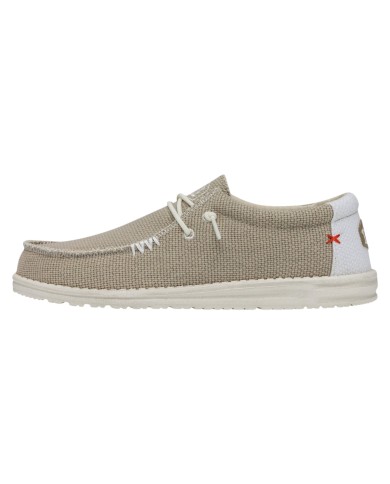 Scarpa Uomo Sneakers HeyDude Wally Braided Off White