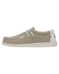 Scarpa Uomo Sneakers HeyDude Wally Braided Off White