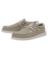 Scarpa Uomo Sneakers HeyDude Wally Braided Off White