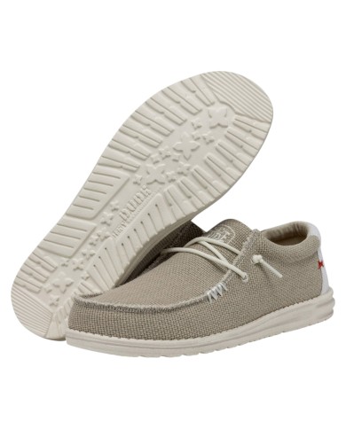 Scarpa Uomo Sneakers HeyDude Wally Braided Off White