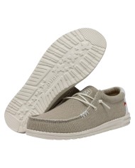 Scarpa Uomo Sneakers HeyDude Wally Braided Off White