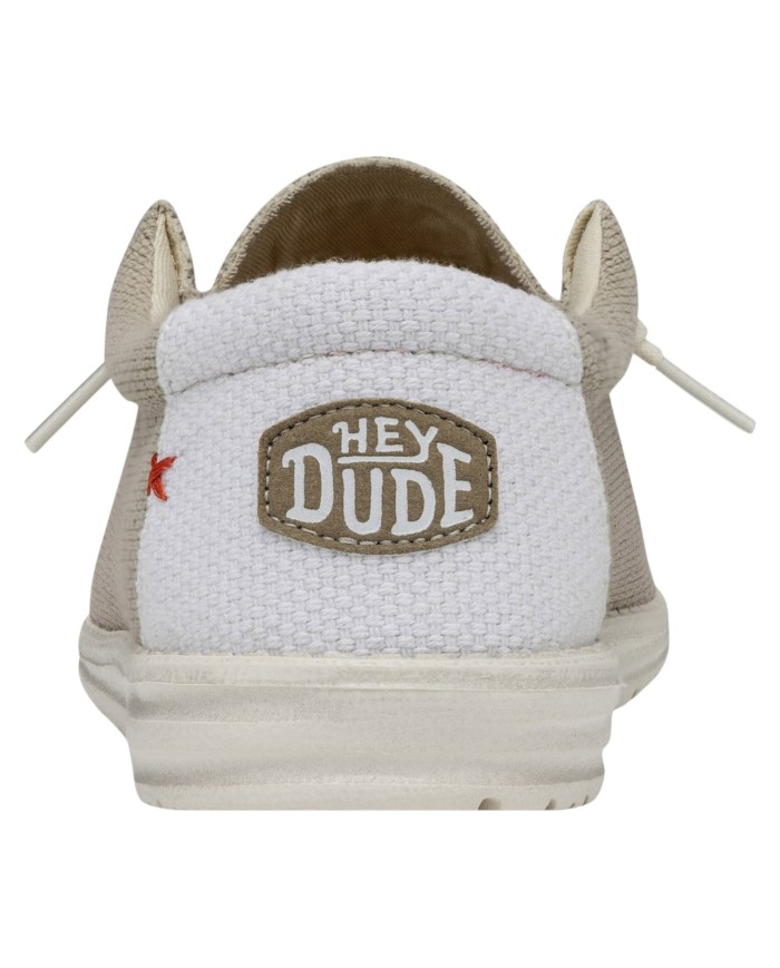 Scarpa Uomo Sneakers HeyDude Wally Braided Off White