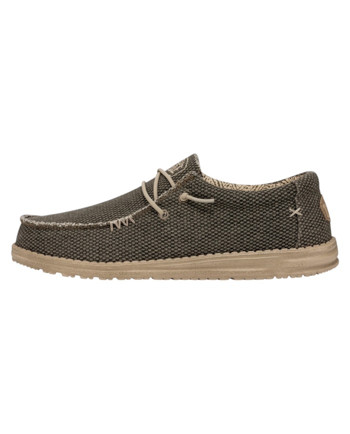 Scarpa Uomo Sneakers HeyDude Wally Braided Army