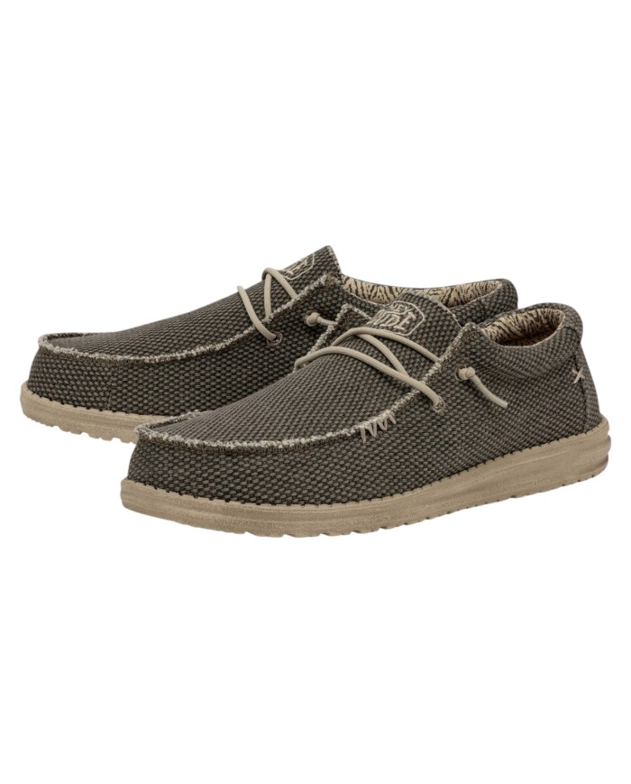 Scarpa Uomo Sneakers HeyDude Wally Braided Army