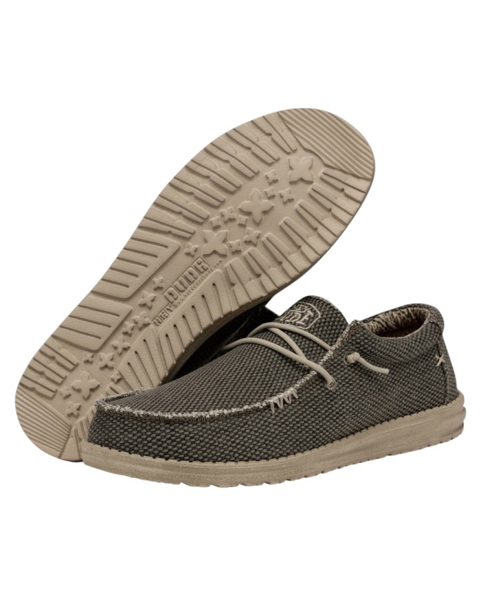 Scarpa Uomo Sneakers HeyDude Wally Braided Army