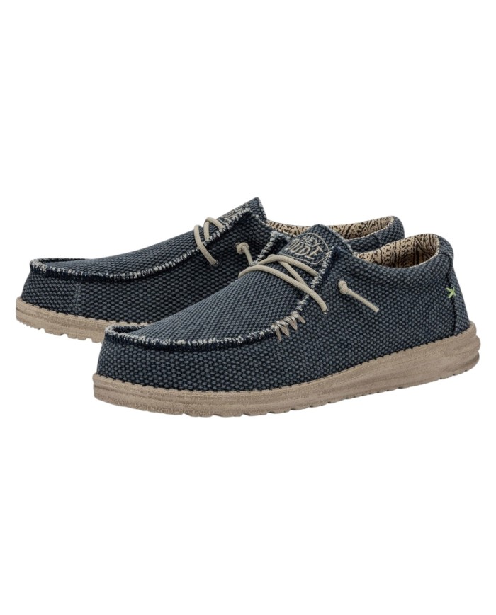 Scarpa Uomo Sneakers HeyDude Wally Braided Blu Night