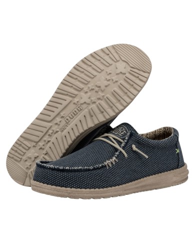 Scarpa Uomo Sneakers HeyDude Wally Braided Blu Night