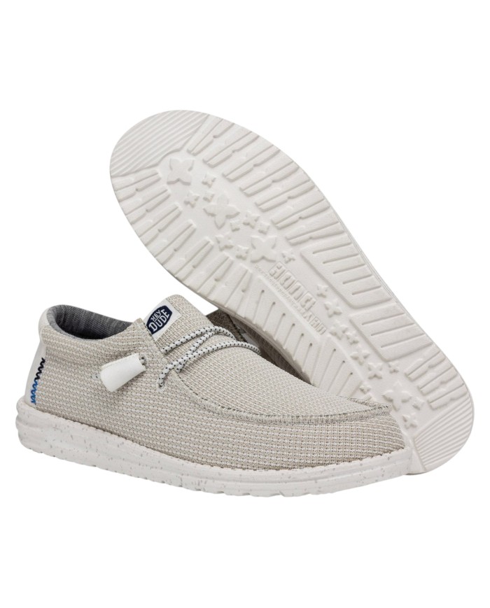 Scarpa Uomo Sneakers HeyDude Wally Sport Mesh White